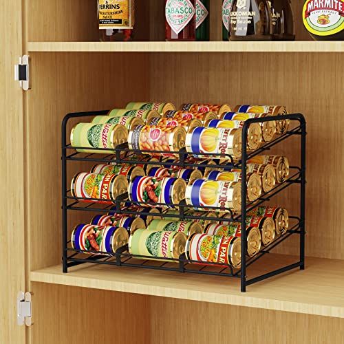 Simple Trending Can Rack Organizer, Stackable Can Storage Dispenser Holds Up To 36 Cans For Kitchen Cabinet Or Pantry, Black #TOP5