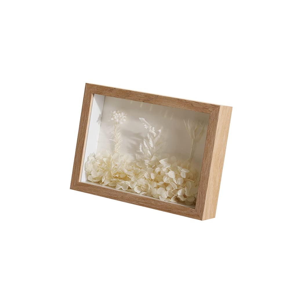 Cadre fleur séchée beige en cadeau fait main pour immortaliser vos souvenirs