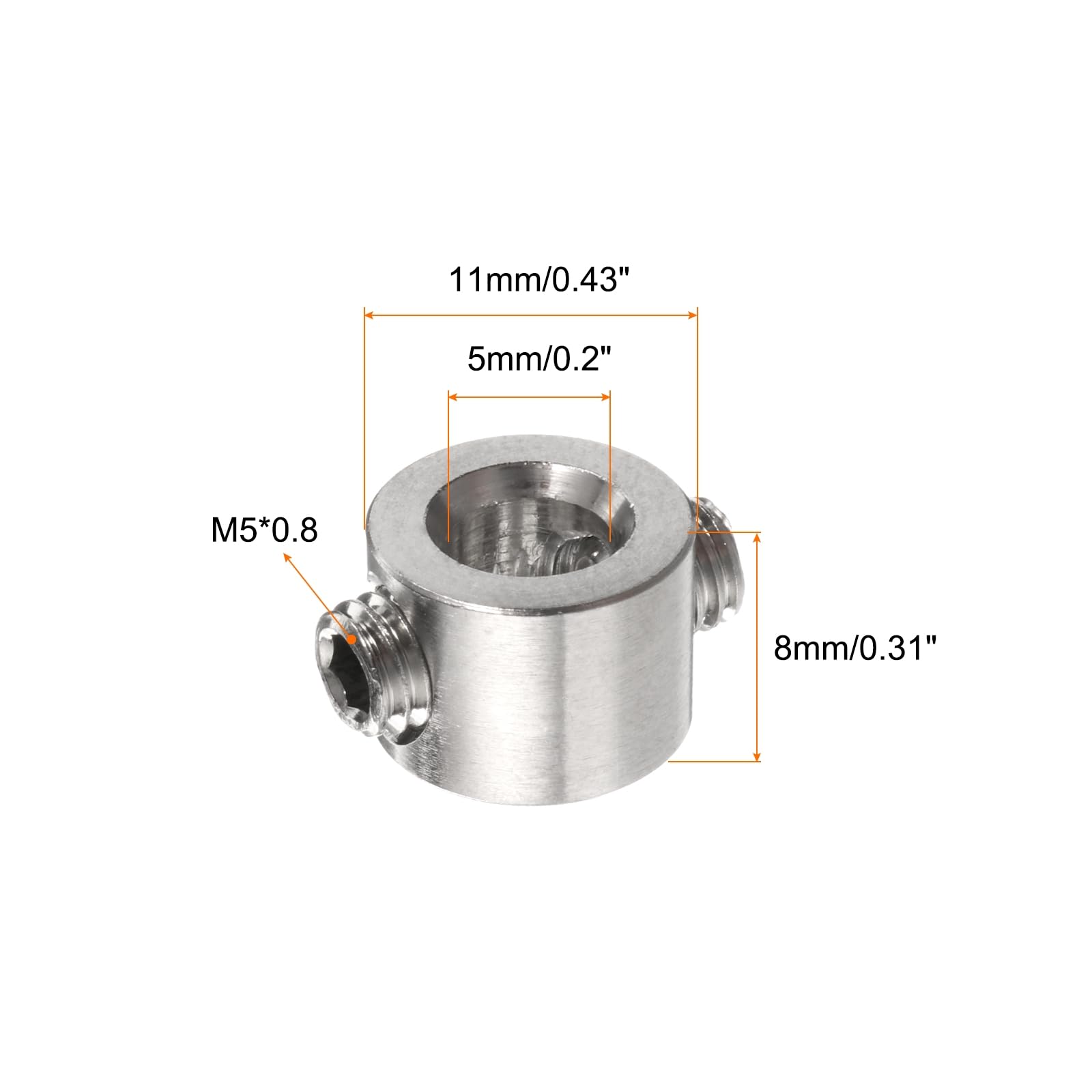 Butée De Perçage Réglable 10 Mm - 2 Pièces Acier Inox, Avec Clé | Pour Percer à Profondeur Constante, Bricolage Précis