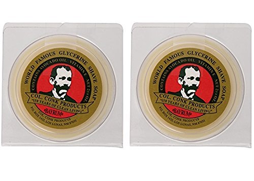 Colonel Conk Worlds Famous Shaving Soap, Bay Rum (Net Weight 4.50 Oz) - Two Pack