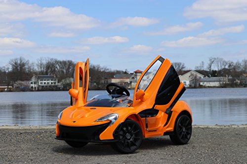 First Drive Mclaren P1 Orange 12v Kids Cars - Dual Motor Electric Power