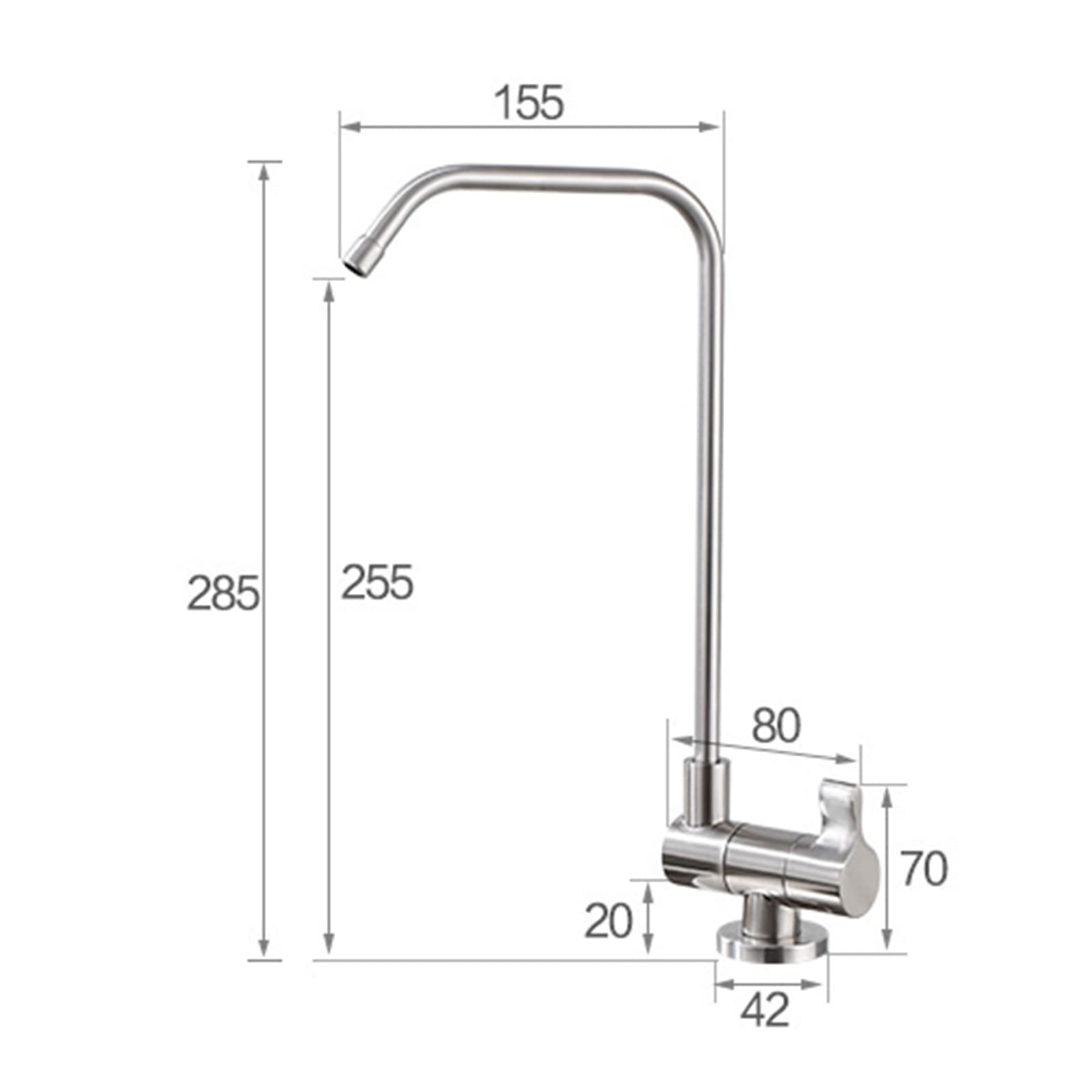 TTDGYYXW Grifos de Filtro de Agua para Grifo de Cocina con Grifo de Agua Potable con rotación de 360° y grifos Plegables con Palanca de Empuje, Cromado (Dibujo)
