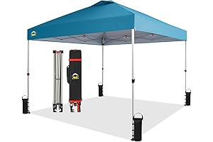 CROWN SHADES 10x10 Instant Setup Pop Up Canopy - Effortless Outdoor Gazebo...