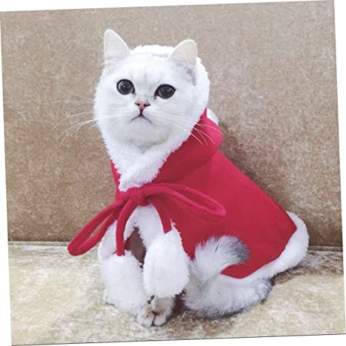 Disfraz para perro capa con capucha color rojo tamaño S miniatura 5