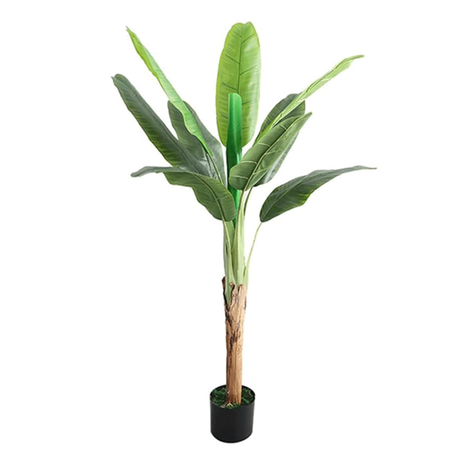 GLJTUO fake tree 140cm/4.5ft Fake Tree Artificial Banana Tree Simulation Big-leaf Banana Tree For Home Artificial Plant Decor Realistic Design