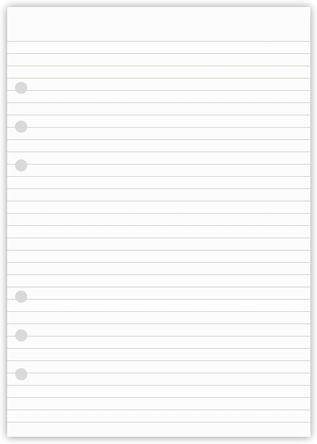 Filofax recharge papier ligné A5 500 feuilles 100 g/m² 14x21 cm perforé 6 trous