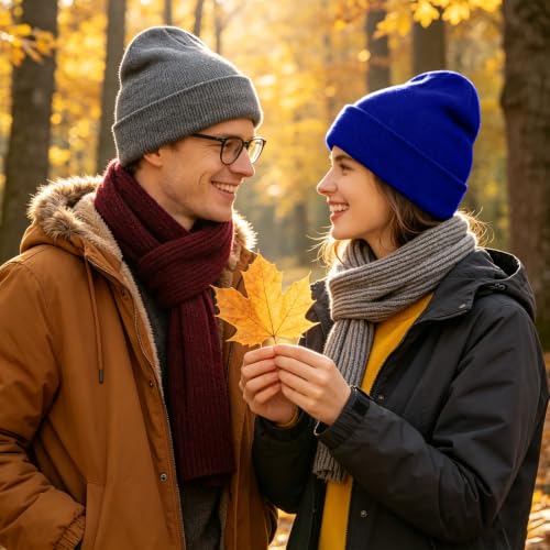 Image of ZOORON Beanie for Men Women Slouchy Winter Beanie Hats Cuffed Skull Caps