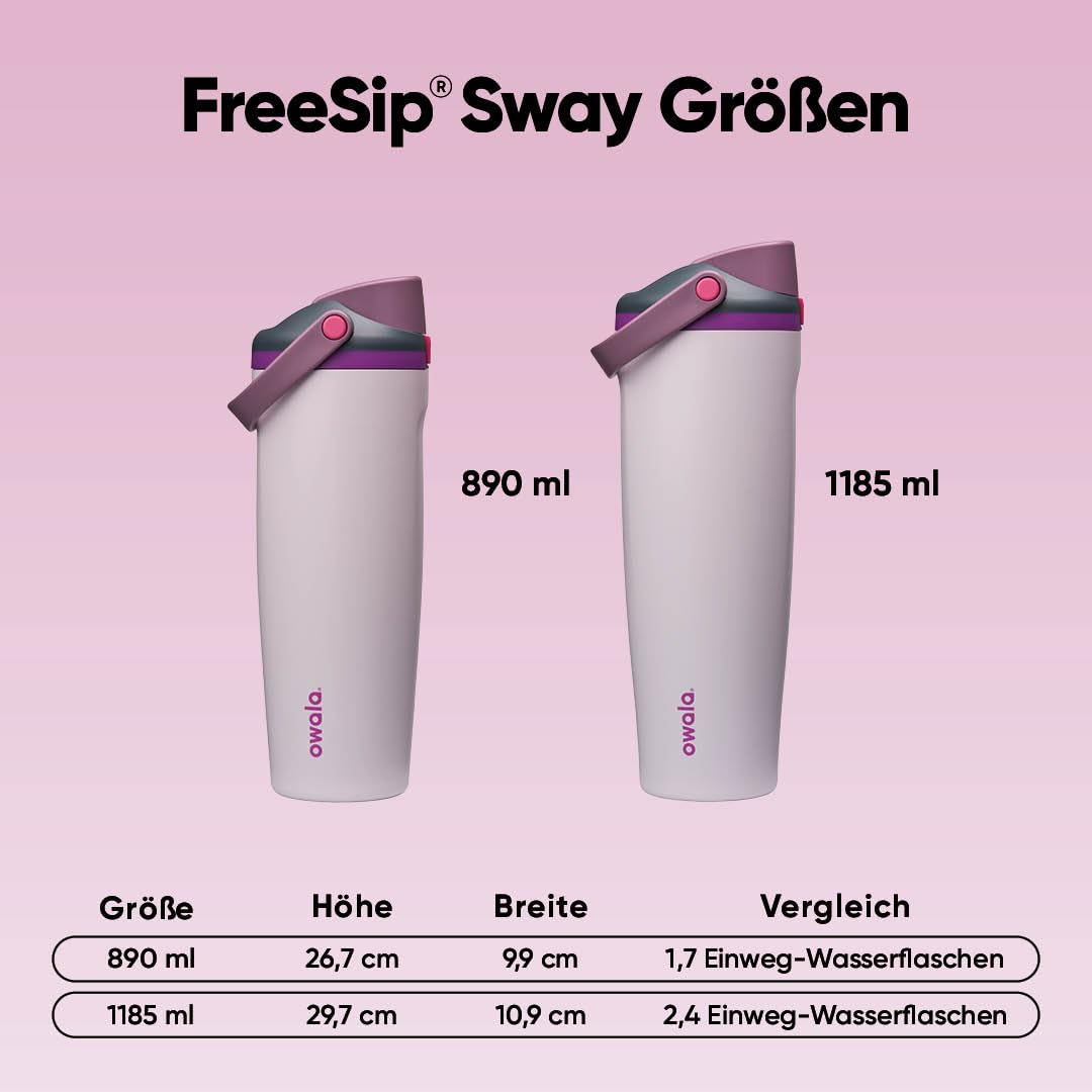 Owala FreeSip Sway Isolierte Edelstahl Trinkflasche mit Strohhalm und 2‑in‑1‑Trinköffnung 1185ml – Bild 7