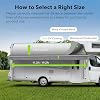 Reemplazo de toldo para RV HBN, longitud de tela de 15'2" para toldo de 16', vinilo resistente, impermeable, toldo universal para exteriores de RV, remolque y casa rodante - degradado gris 6