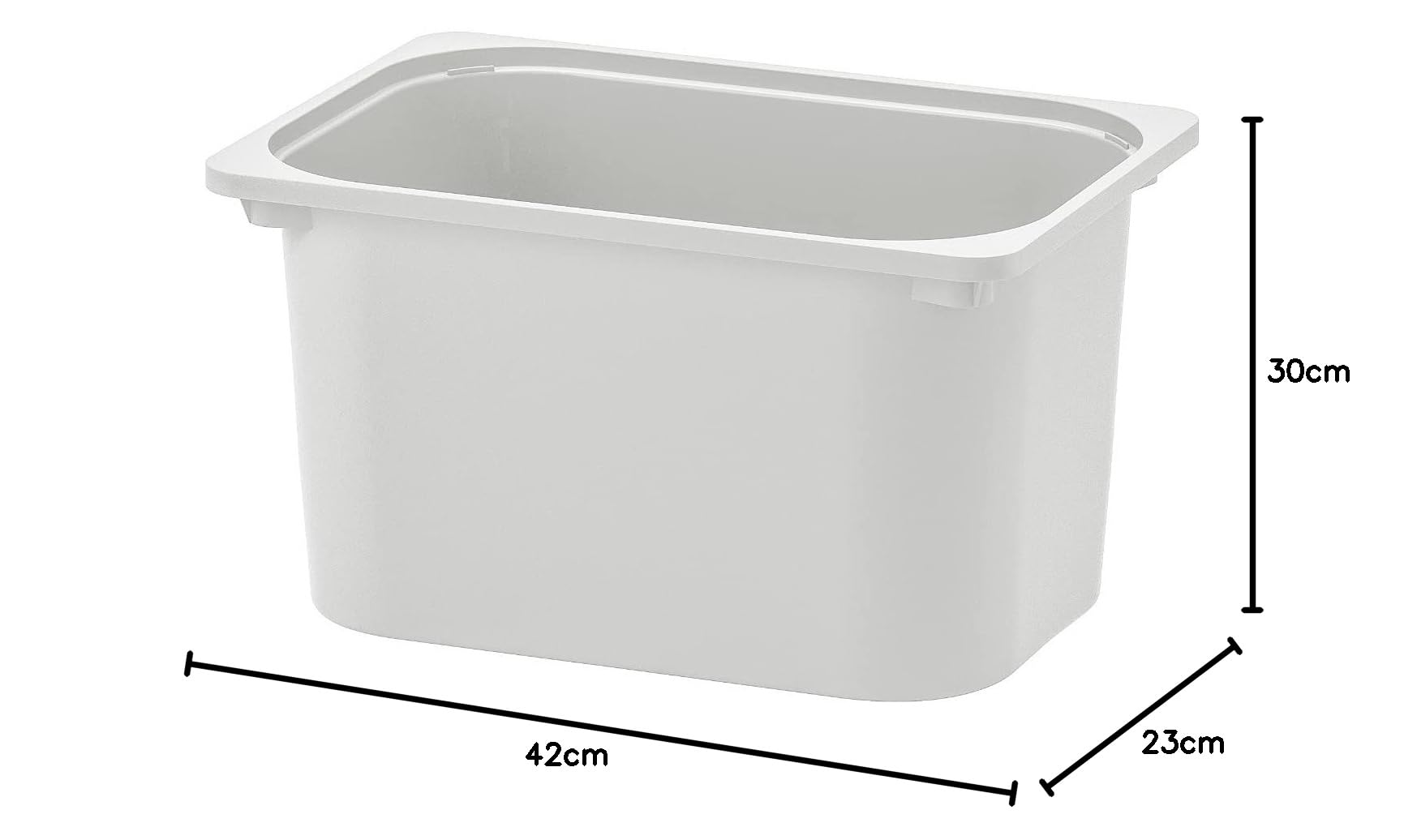 Ikea TROFAST Aufbewahrungsbox, grau, 42 x 30 x 23 cm, Polypropylen-Kunststoff Küche, Haushalt & Wohnen