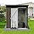 Acosure 5x4 FT Metal Outdoor Storage Shed,Lockable Garden Tool Sheds with Pitched Roof and Shutter Vents,Practical Weatherproof House for Backyard Lawn,Brown+Black