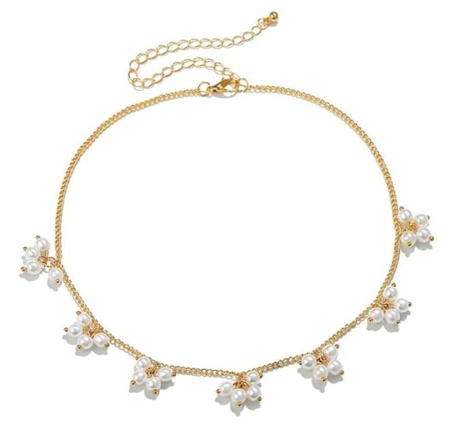 Bling Queen Womens Bohemian Necklace With Pearl Clusters, Pearl Necklaces For Women, Simple Chain Necklace For Women, Necklace Gift For Wife, Bohemian Necklace, Pearl Necklace(Gold) (B0CTWZPLJ3) Amazon Price History, Amazon Price Tracker