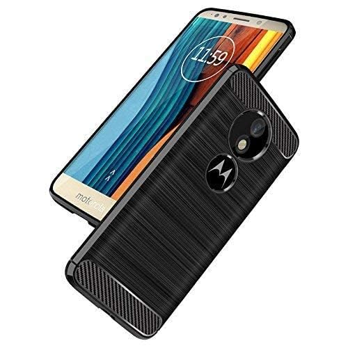Image of Hybrid Carbon Fiber Back Case for Moto G6 Plus (Black)