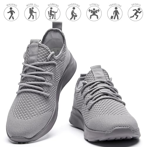 Image of Men's Running Walking Shoes Sneakers Tennis Fitness Athletic Shoes Non Slip On Sports Casual Workout Shoe Lightweight Comfortable Gym Fashion Breathable Mesh Trainer