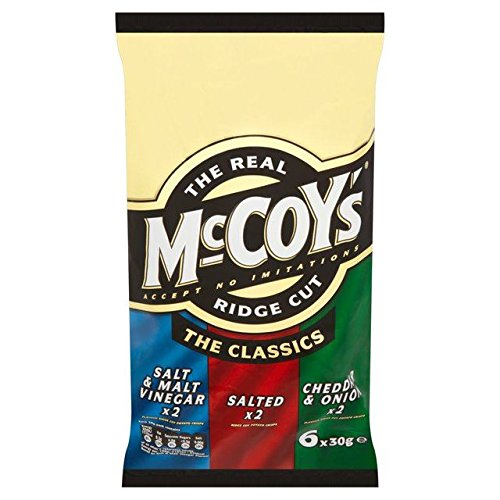 McCoy's Ridge Cut Crisps Variety 30g x 6 per pack
