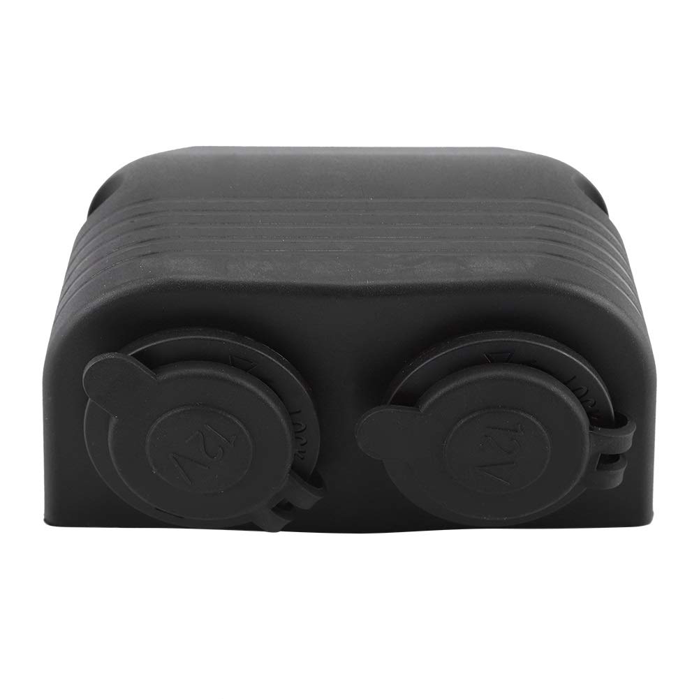 VOBOR Presa Accendisigari, DC 12V-24V Doppio USB Pannello Tenda a Due Fori Presa Accendisigari Impermeabile per Auto Moto Marine ATV RV