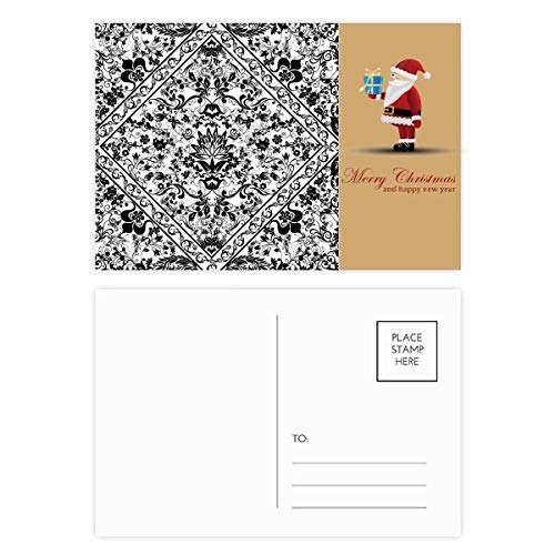 Cartes postales baroques parallèles Père Noël rétro pour correspondance de fête