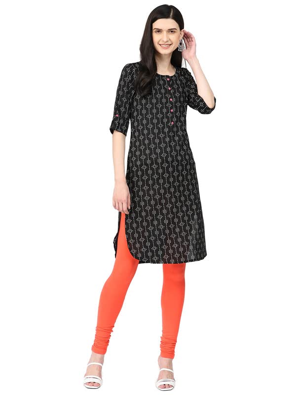 Image of Robinbosky Cotton Churidhar Leggings for Women - Stylish, Stretchable & Flattering Fit for All-Day Comfort