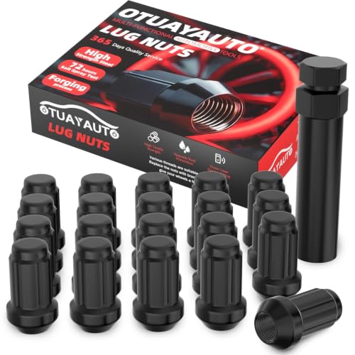 Image of OTUAYAUTO 1 /2-20 Lug Nuts,Replacement for 1987-2018 Jeep Wrangler