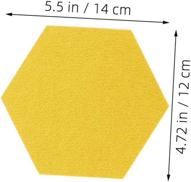 20pcs Hexagon Felt Pin Board Acoustic Sound-Absorbing Bulletin Board Decorative Felt Tiles for Wall Memo Photo Display Bedroom Home Office