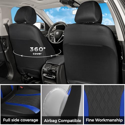Image of FLORICH Front Car Seat Covers, Leather Seat Covers for Cars, Waterproof Car Seat Protector Breathable, Front Seat Covers for Cars, Automotive Seat Covers Universal Fit for Most Car Truck SUV