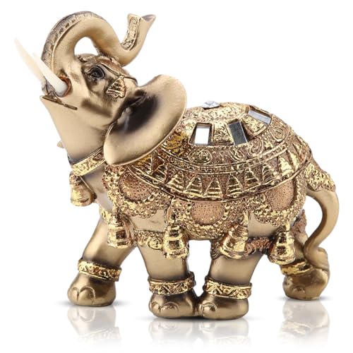 Figura Elefante de Resina para Decoración Hogar