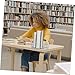STOBOK Sturdy Bookend Magazine Rack Multiple Compartments Desktop File Organizer for Home Office Library and Study Easy Access No Assembly Required Enhanced Stability Rounded Edge Design