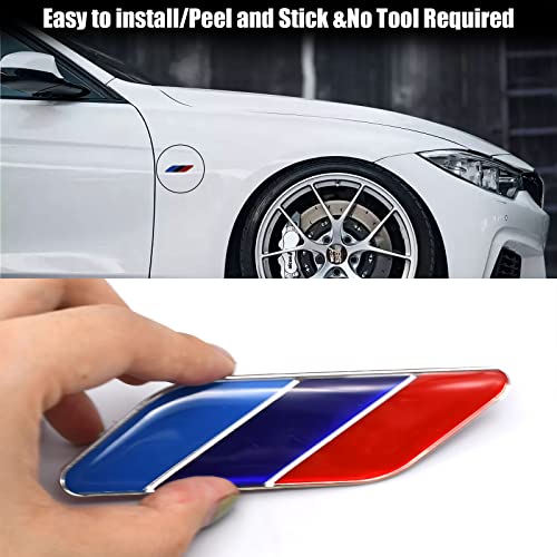 2 Pcs Car Tricolor Fender Car Emblem Badge Decal Sticker For Bmw 1 2 3 4 5 6 7 Series X1 X2 X3 X4 X5 X6 X7 M3 M5 Z4 #TOP3