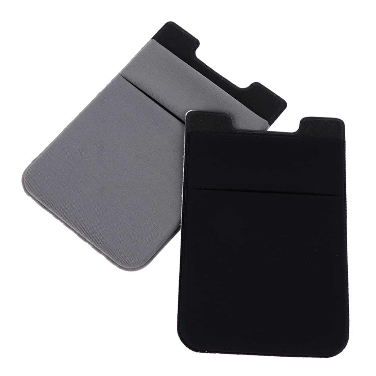 Housoutil 6 Pcs Solid Color Phone Card Holder Cell Phone Wallet Cellphone Holder Phone Back Holder Phone Wallet Holder Leather Phone Wallet Phone Case Holder Phone Back Pocket Phone Pouch