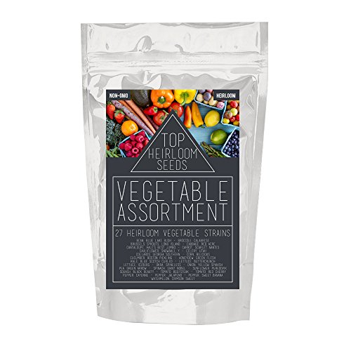 Large Lot 27 Heirloom Vegetable Strain Seed Variety Kit for Preppers, Survival,