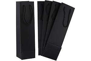 sdoot Wine Bags Bulk 50 Pack Kraft Paper Wine Gift Bags with Handles