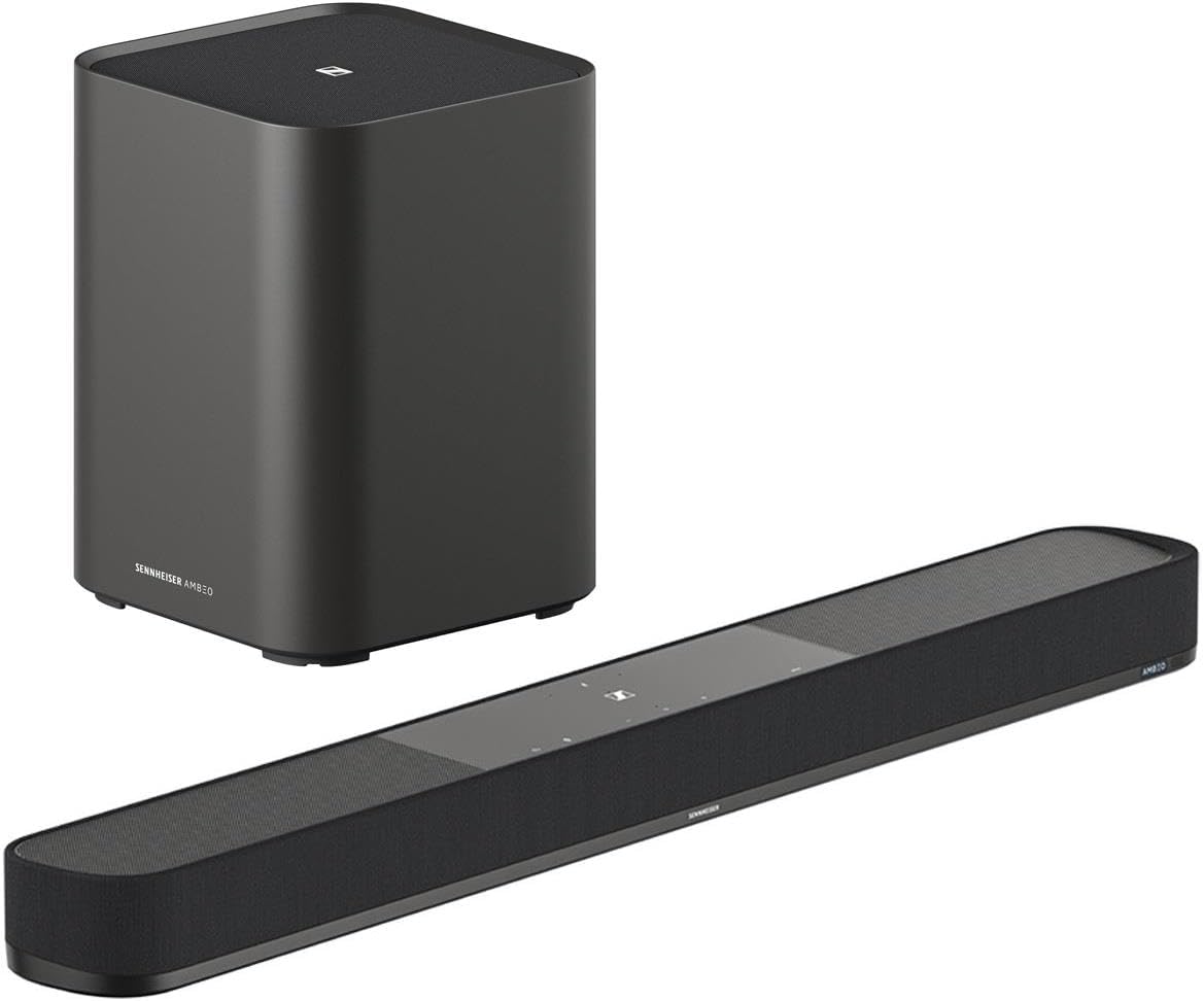 Sennheiser AMBEO Soundbar Plus 7.1.4 Dolby Atmos DTS:X + 350W Wireless Subwoofer Bundle