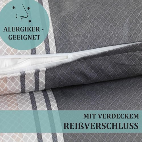MALIKA 2 teilige kuschelige Baumwolle Soft Fein Biber Bettwäsche 135x200 + 80x80 Kissenbezug, flauschig warme Winter Bettbezug, Größe:135x200 + 80x80 cm, Design - Motiv:Design 2