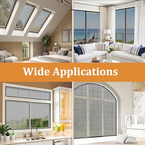Miniatura 7 de Pitmt Mosquiteras Para Ventanas, 120x250cm Tela Mosquitera Ventana Ajustable Sin Perforaciones, Malla Mosquitera Ventana Con Cinta Adhesiva, Rollo Mosquitera Fibra De Vidrio De Insectos De Protección