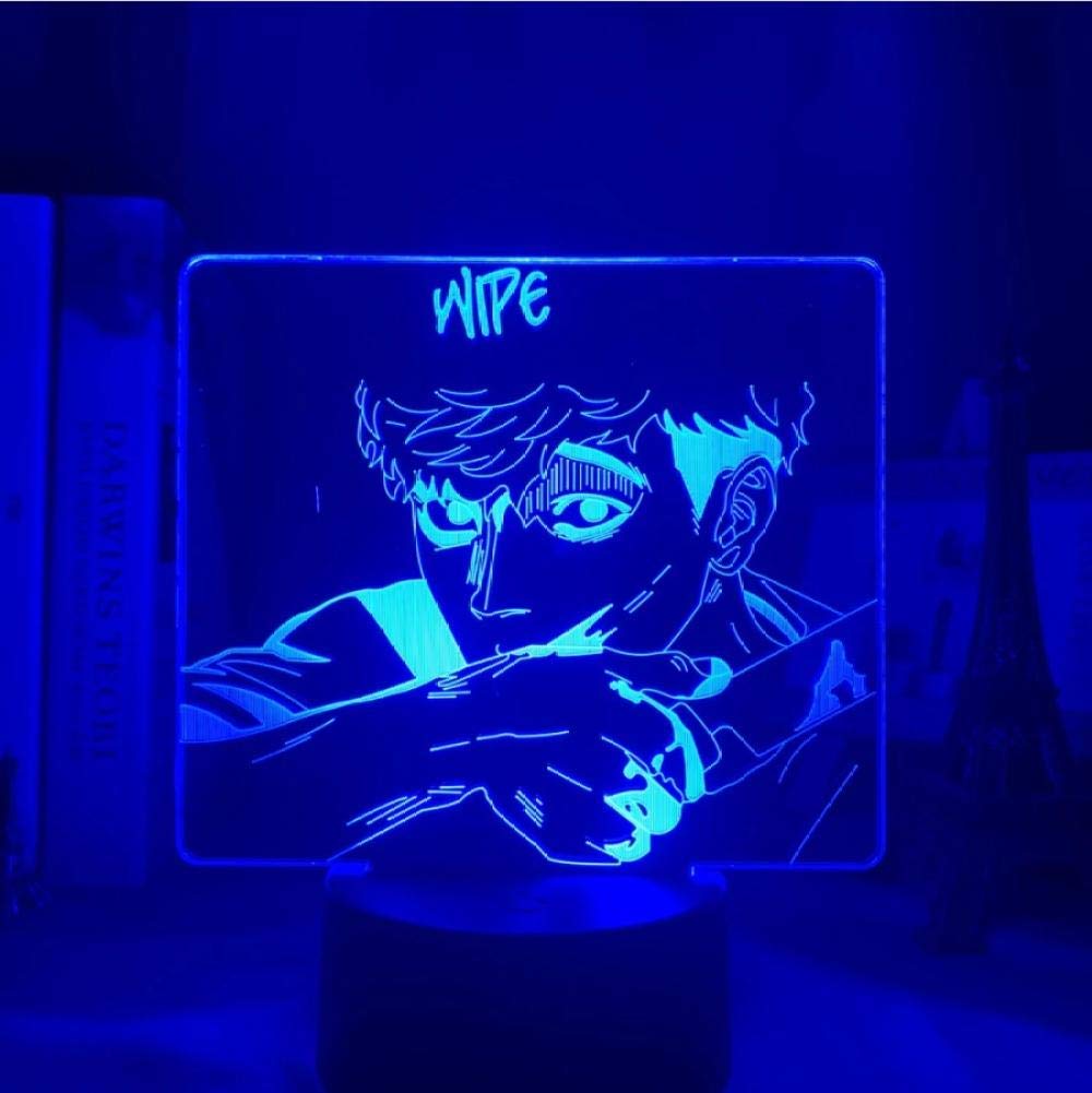 Creative 3D Illusion Lamp LED Night Lights, Killing Stalking Light 16 Colors Auto Changing Touch Switch Desk Decoration Lamps Birthday Gift