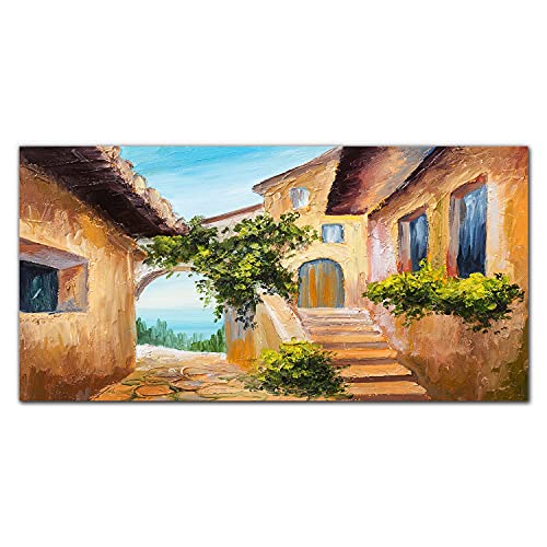 Tableau en verre trempé 100x50 cm vue mer panoramique pour décoration murale moderne