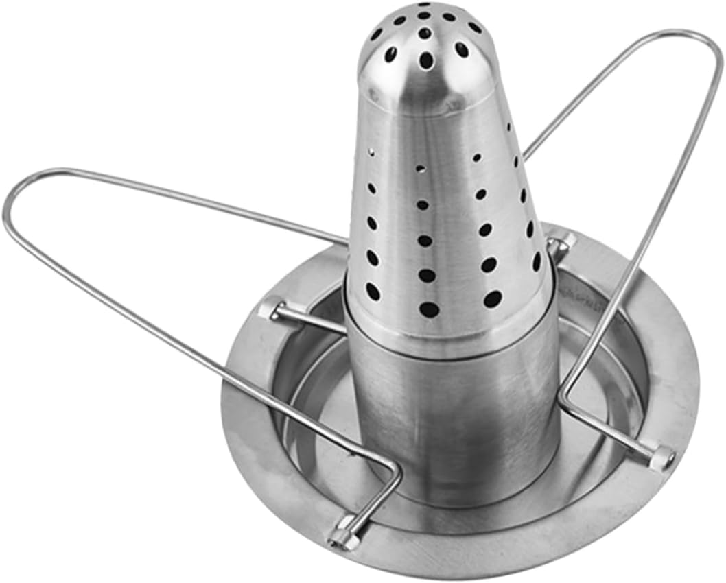 POPETPOP Stainless Steel Chicken Roasting Rack for BBQ Detachable Grill Stand for Outdoor Camping Heavy Duty Turkey Roaster Non-Stick Coating for Grilling Chicken and Meat