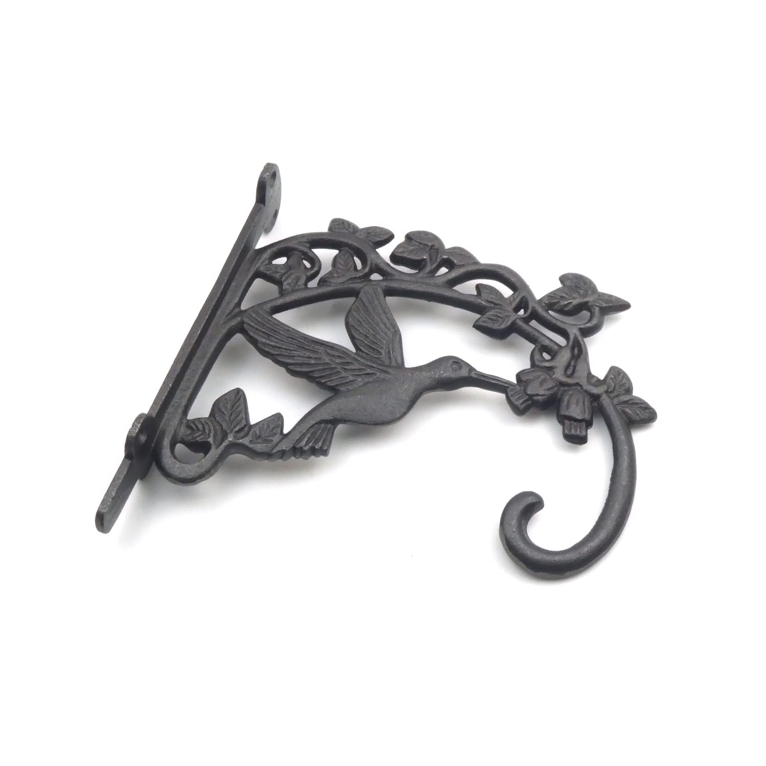 Oakcrafts Hummingbird Small Cast Iron Decorative Hanging Basket Bracket