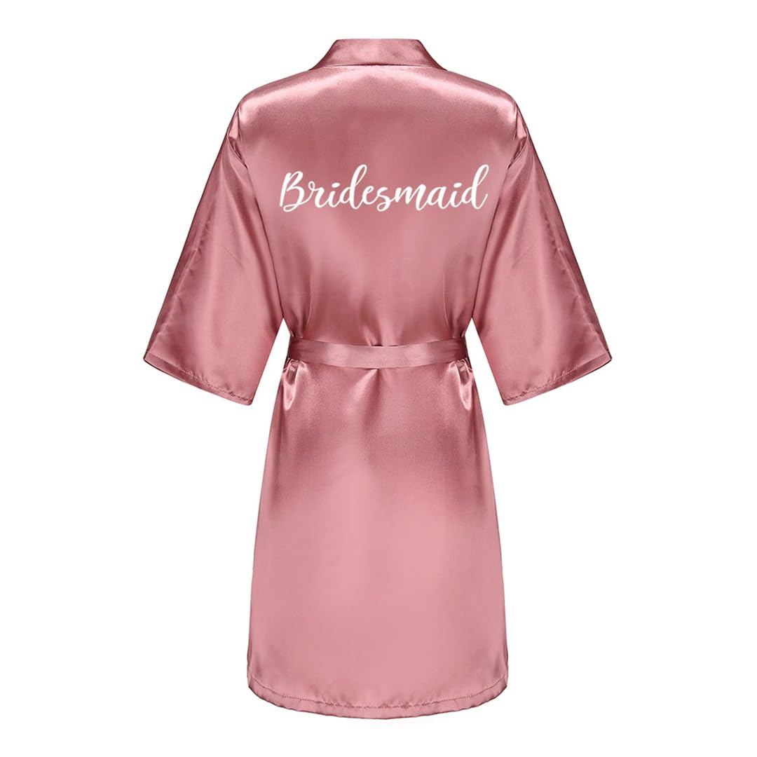 Yeuyyben Accappatoio da donna per damigella d'onore, accappatoio da donna, camicia da notte, kimono corto