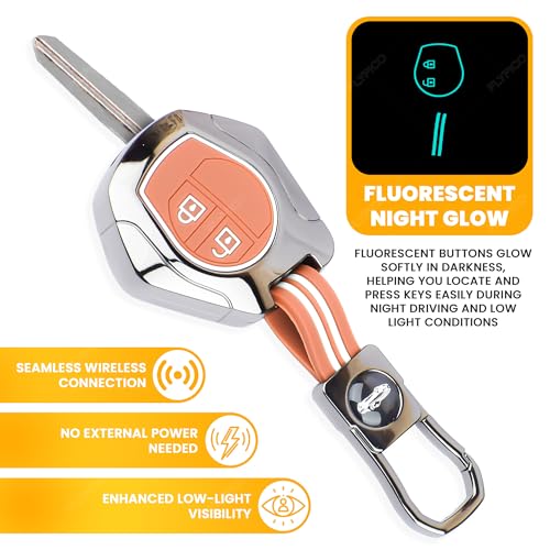 Image of Coll of Fest Premium Metal Key Cover Compatible with Maruti Suzuki Swift | Alto | Ertiga | Baleno | Vitara Brezza | S-Presso | Celerio | Ignis | Dzire | S-Cross | Ciaz 2 Button Smart Key