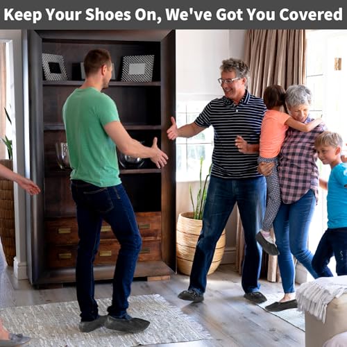 Non-Slip Shoe Covers Disposable, 50 Pack Black, One Size Fits Most Booties - image 6