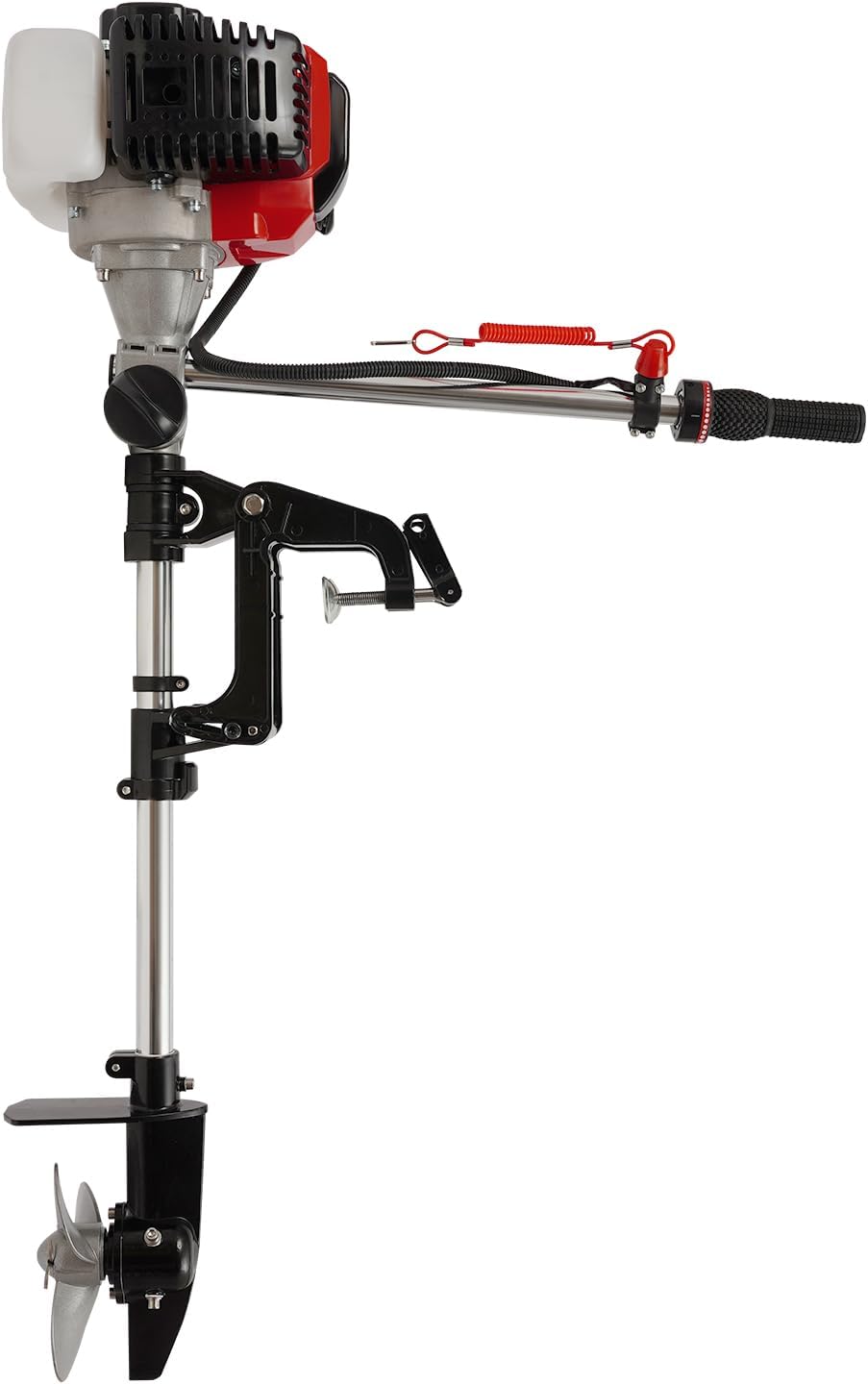 2 Stroke 2.3HP 52cc Gasoline Outboard Motor Fishing Boat Engine with Water Cooling CDI System(2.3HP 2-Stroke Water Cooling)