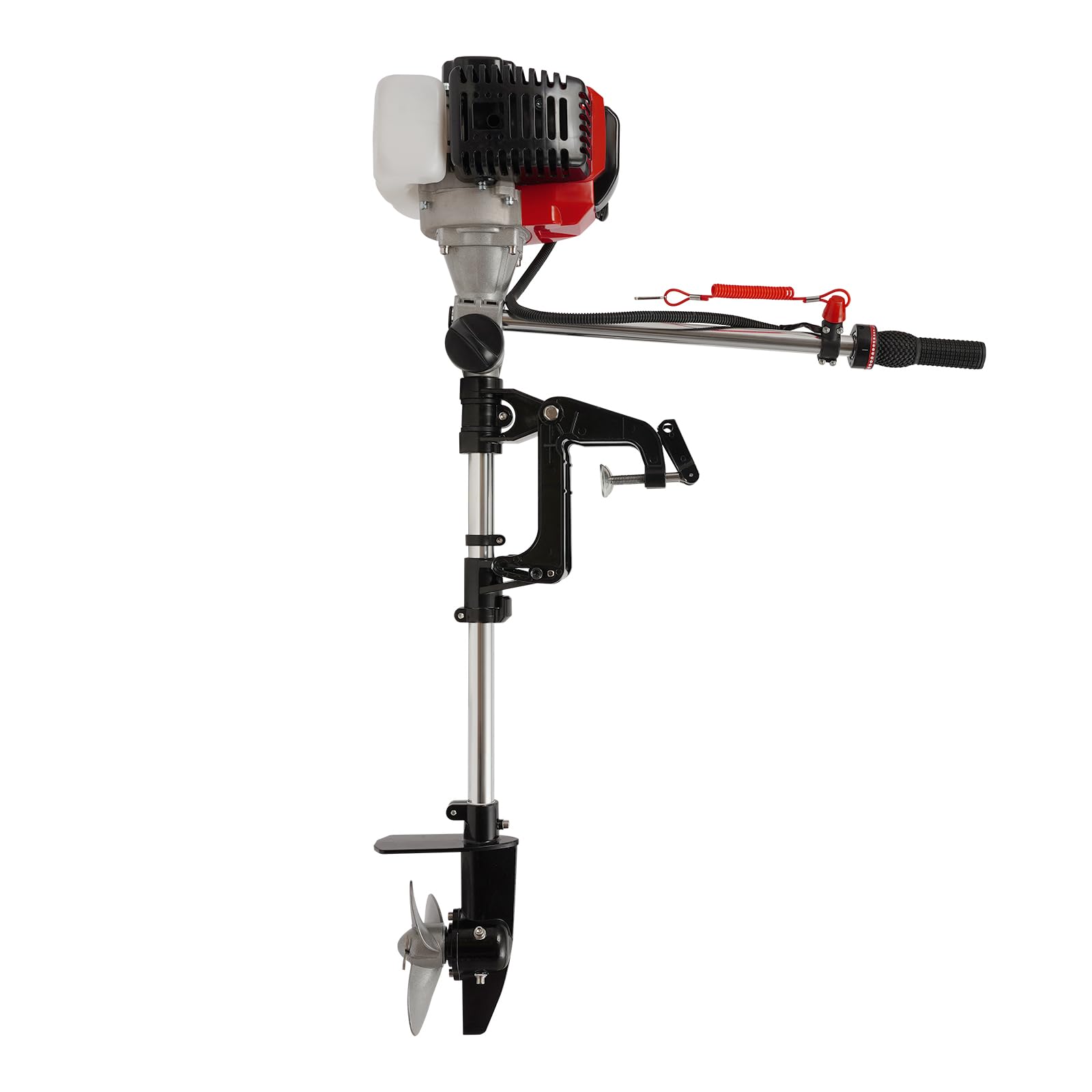 2 Stroke 2.3HP 52cc Gasoline Outboard Motor Fishing Boat Engine with Water Cooling CDI System(2.3HP 2-Stroke Water Cooling)