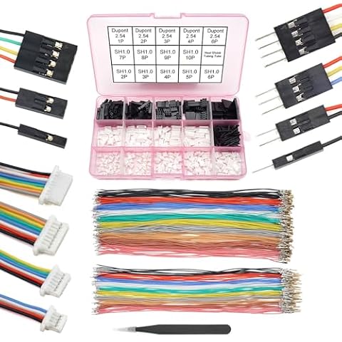 SH1.0 to DP 2.54 Pre-Crimped Cables and Connectors Kit Compatible with JST SH 1.0mm for I2C Qwiic Stemma QT Wire FPV Drone flight controller SpeedyBee F405 Holybro Kakute H7 F7 T-Motor Velox F7 Cover