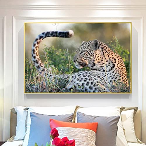 Broderie Diamant 5D Guépard Grand Format pour Décoration Murale de Salon