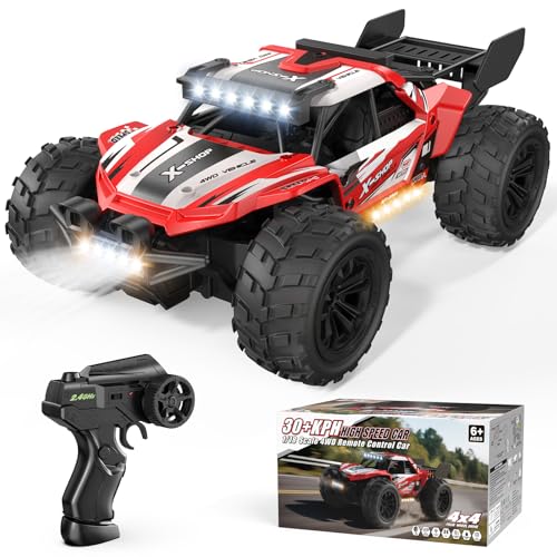 Fyrax Remote Control Car, 4WD High Speed 30+KPH RC Cars for Boys Age 8-12, 2.4GHz RC Monster Truck...