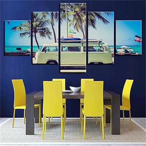 Diamond Painting Voiture 5 Pièces Broderie Diamant Adulte Kit Complet XXL 275x138cm