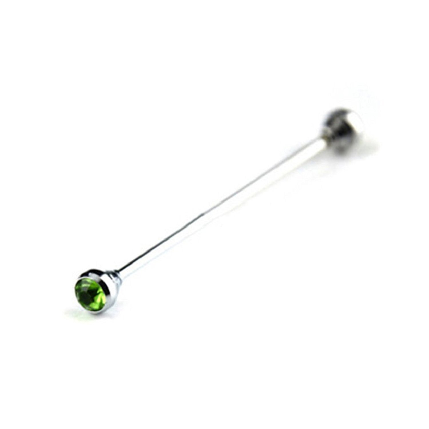 Fermacravatta Uomo Bodhi2000 Con Colletto Bilanciere | Accessorio Elegante Verde Con Strass - Foto 3