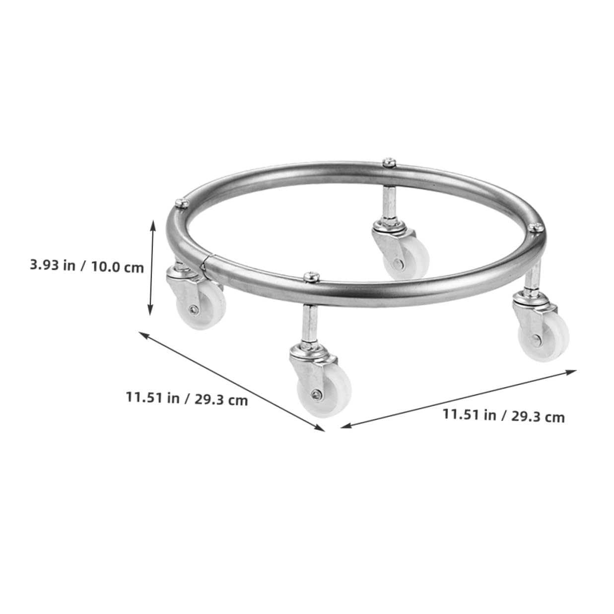 Porta Bombola Gas in Acciaio Inox con Ruote Mobili, Supporto Bombola Gas Resistente e Facile da Usare per Serbatoi Propano Fino a 30kg, per Casa e Ristorante