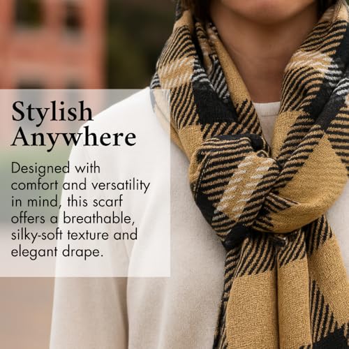 Timeless Tartans Rectangular Silk Scarf – Classic Collegiate Apparel, Licensed Team Spirit Gift & Versatile Fashion Accessory3